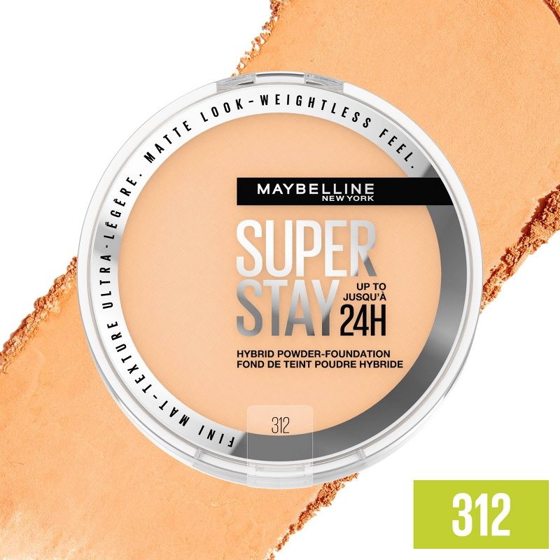 Maybelline Super Stay Matte 24HR Hybrid Pressed Powder Foundation - 0.21 oz, 3 of 12