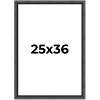 PosterPalooza | Refined Black Picture Frame - UV Acrylic, Foam Board Backing, Hanging Hardware - 2 of 4