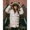 Deux par Deux Girl Long Metallic Puffy Winter Coat White - 3 of 4