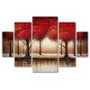 Trademark Fine Art -QVC ONLY Lavish Home Rio 'Parade of Red Trees' Multi Panel Art Set - 2 of 3