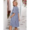 Women's Maternity Casual Dress  Flowy Floral Print, Ruffle leeves - 2 of 4