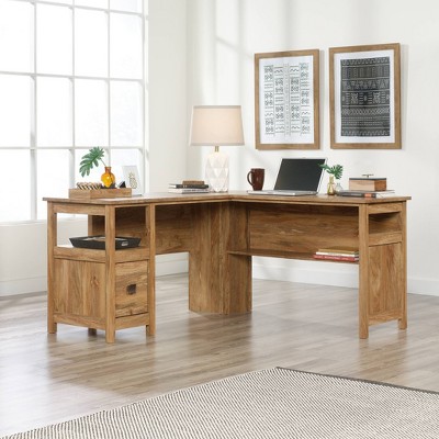 Sindoori Mango L-Shaped Wood Computer Desk with Drawer