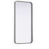 Elegant Lighting Contour Metal Rectangle Mirror 18x36 in Silver - 4 of 4