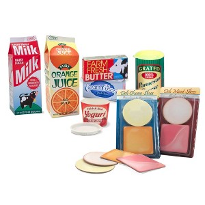 Melissa & Doug Fridge Groceries Play Food Cartons (8pc) - Toy Kitchen Accessories - 1 of 4