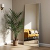 Aluminum Alloy Thin Edged Rectangular Silver Full-Length Mirror 163x54x1.5cm (With Bracket) - 2 of 4