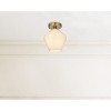 Elegant Lighting Gene 8 Inch Flush Mount Frosted White Shade in Satin Gold - 2 of 4