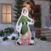 Gemmy Photorealistic Christmas Inflatable Buddy the Elf Strolling, 6 ft Tall, Multi - 2 of 3