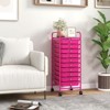Tangkula 10 Drawer Rolling Cart Storage Cart with Removable Drawers Home Multipurpose Organizer Storage Unit - 4 of 4