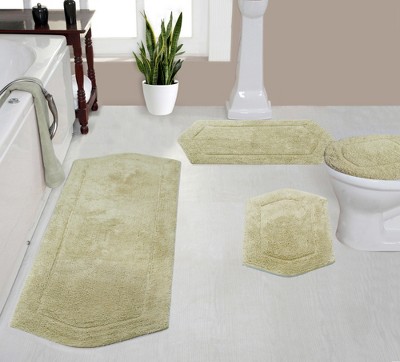 Waterford Collection Cotton Tufted Set of 4 Bath Rug Set - Home Weavers