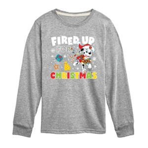 Boys' - Paw Patrol - Fired Up For Christmas Long Sleeve Graphic T-Shirt - 1 of 4