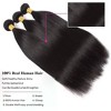 Jessie's Wig 12-30 Inch Grade S Straight Human Hair Bundles 95g For Thin Hair Straight #1b Natural Black 1Pcs/Pack - 4 of 4