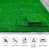 Vynxaria 35 Pcs 11.81x11.81 Inch Green Artificial Grass Interlocking Tiles, for Indoor/Outdoor Pet Friendly Spaces - 3 of 4