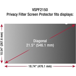 ViewSonic Privacy Filter Screen Protector Black - 1 of 2