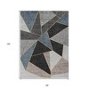 Blue Charcoal And Gray Geometric Washable Indoor Outdoor Area Rug - 3 of 4