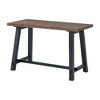 48" Adam Solid Wood Desk Rustic Natural - Alaterre Furniture: Stained Finish, No Storage, Home Office - 3 of 4