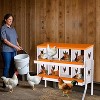 Chicken Nesting Box, 6 Compartment Galvanized Steel Chicken Laying Boxes, Easy Egg Collection for Chicken Coop, Backyard, Farms - 3 of 4