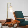 Right-Angle Glass Table Lamp – Bronze Finish, Modern Classic 110V Plug-In Light for Living Room, Bedroom or Study - 2 of 4