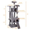 FURNIinspire Cat Climbing Frame with Versatile Multi-Level Design, Easy to Assemble, 19.7"*19.7"*63" - 4 of 4