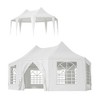 PAGED 20x15FT Patio Canopies and Gazebos with 1 Doors and 7 Windows, Waterproof, UV Protection Gazebo Pavilion Shelter Tent for Party, White - 4 of 4