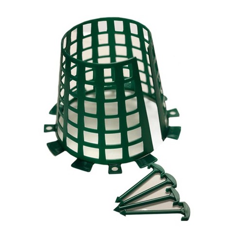 Plant Knight Tree Trunk Guard Protector with 6 Inch Plastic Expandable Wrap Fence Cage Ventilation and Clip for Garden Protection, 6 Pack (Green) - image 1 of 4