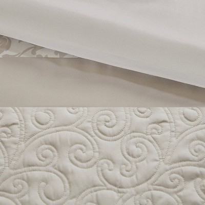 510 Design 8pc Queen Casey Embroidered Comforter Set Neutral - 510 Design: Hypoallergenic Quilted Paisley Bedding, Microfiber — фото 7