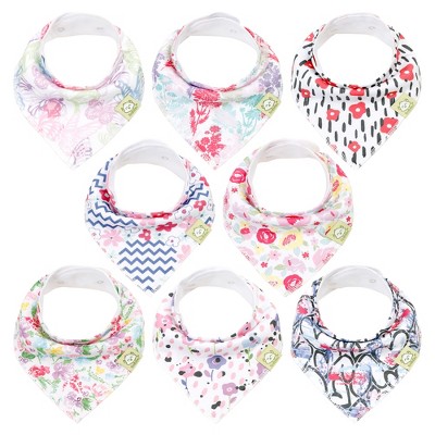 Image of 8pk Organic Baby Bandana Bibs, Baby Drool Bibs for Baby Girl, Boy, Baby Bibs for Infant, Newborn  (Bliss)