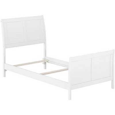 AFI Furnishings Portland Twin Traditional Bed with Matching Footboard and Turbo Charger in White