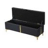 NicBex Bench for Bedroom Upholstered PU Storage Ottoman with Metal Legs for Bedroom,Living Room, Black - 4 of 4