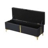 NicBex Bench for Bedroom Upholstered PU Storage Ottoman with Metal Legs for Bedroom,Living Room, Black - image 4 of 4