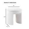 CAVINAS 19.5"H Contemporary Teddy Fabric Accent Stool,Set of 1,Chic Ottoman Footrest Stool for Bedroom & Living Room - 3 of 4