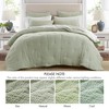 3-Piece Full/Queen Cotton Gauze Embroidered Quilt Set,Sage - 3 of 4