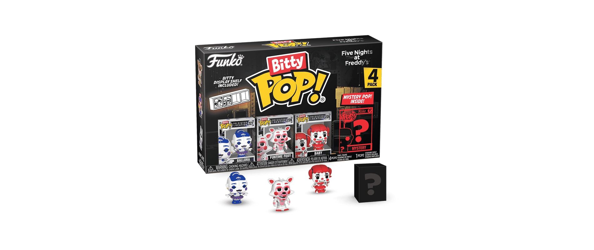 Funko Bitty POP! Five Nights at Freddy's (FNAF) Ballora, Foxy, Baby, & Mystery