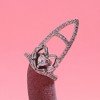 SOHI Women's Crystal Silver Party Nail Ring - 2 of 4