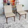 Vynxaria Beige Dining Chairs - Mid-Century Modern Velvet Seating for Versatile Spaces - 4 of 4