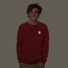 Dalix Mushroom (Glow in the Dark) Embroidered Fleece Sweatshirt Pullover Mens - 2 of 4