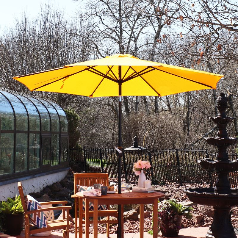Sunnydaze Outdoor Aluminum Patio Table Umbrella with Polyester Canopy and Push Button Tilt and Crank - 9', 3 of 24