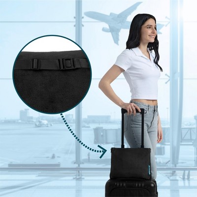 Black Fleece Travel Blanket and Pillow Set