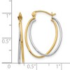 Black Bow Jewelry Double Oval Hoop Earrings in 14k Two Tone Gold - 4 of 4