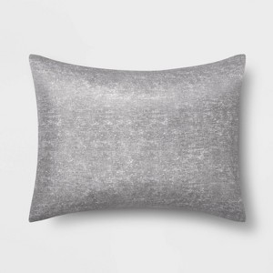 Standard Microfiber Printed Pillow Sham Gray Texture - Room Essentials