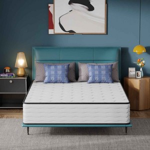 BestMassage 12 Inch Hybrid Mattress with Innerspring and Foam Fiberglass Free Medium Firm Ideal for Back Stomach and Side Sleepers - 1 of 4