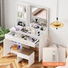Sapphtopaz Small Vanity Desk with Mirror Dressing Table with Chair, Drawers for Bedroom, Dressing Room, Bathroom - 4 of 4