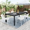 MOEPISY Patio Dining Chairs Stackable Chairs with Breathable Design Modern Simple Art Style White (Set of 2) - 3 of 4