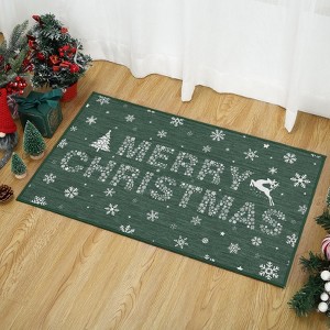 Christmas Area Rug for Front Door, Non Slip Durable Indoor Outdoor Rug ...