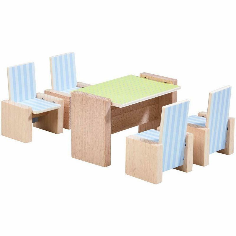 HABA Little Friends Dining Room - Wooden Dollhouse Furniture for 4" Bendy Dolls, 1 of 4
