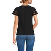 Lands' End Women's Slub Flutter Sleeve V-Neck T-Shirt - 2 of 3