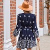 Women's Bohemian Floral Print Long Sleeve Dress - Cupshe - 4 of 4