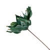 Northlight Poinsettia with Feather Petals Artificial Christmas Pick - 13.75" - Green - 3 of 4