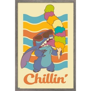 Trends International Disney Lilo and Stitch - Chillin Framed Wall Poster Prints - 1 of 4