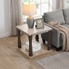 Cozy Minimalist Round Coffee Table Wooden Legs Solid Wood Bedside Table, Solid Wood Coffee Table,Modern Coffee Table Round Table Tea Table-Cuddlewood - 3 of 4
