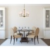 Elegant Lighting Bethany 5 lights pendant in brass with white fabric shade - 2 of 4